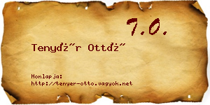 Tenyér Ottó névjegykártya